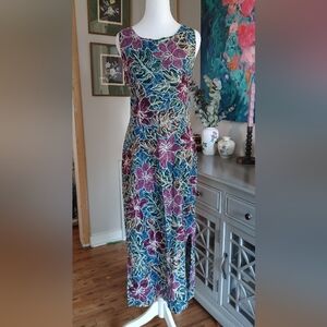 Pretty Organic Color Hawaiian Floral Dress